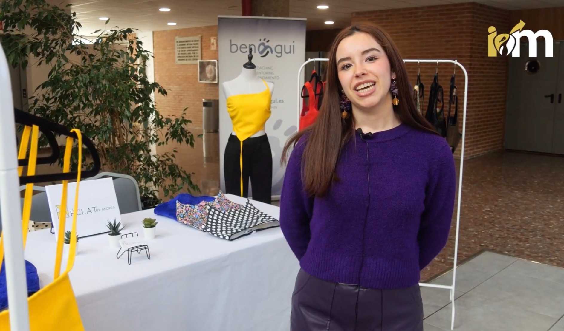 Emprendimiento de Andrea con su marca de ropa ECLAT